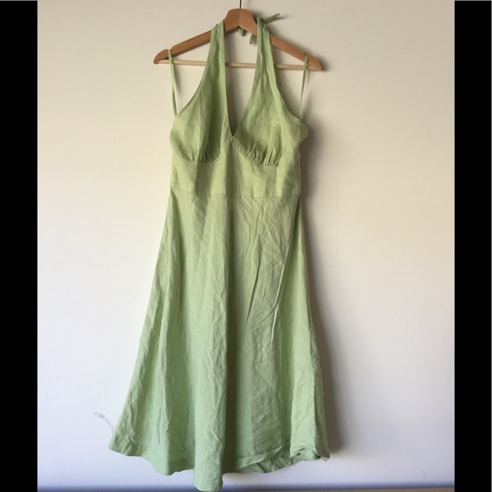 Linen halter dress